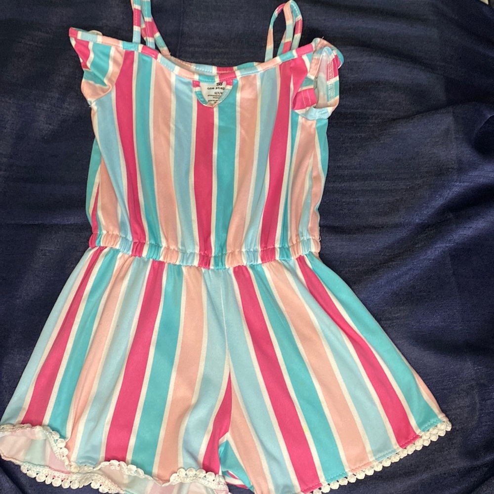 Girls striped romper